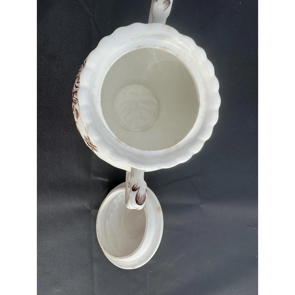 VTG MCM J&G Meakin Chatsworth Creamer & Sugar Bowl Set  White England Floral